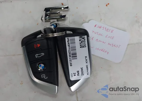 2024 BMW M340I M340I xDrive из США, поврежденный, VIN 3MW49FF02R8E15189